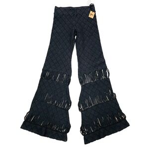 Nightcap Free People Palazzo Pants 2 S/M Gray Ash‎ Lace Crochet Sheer Boho NEW